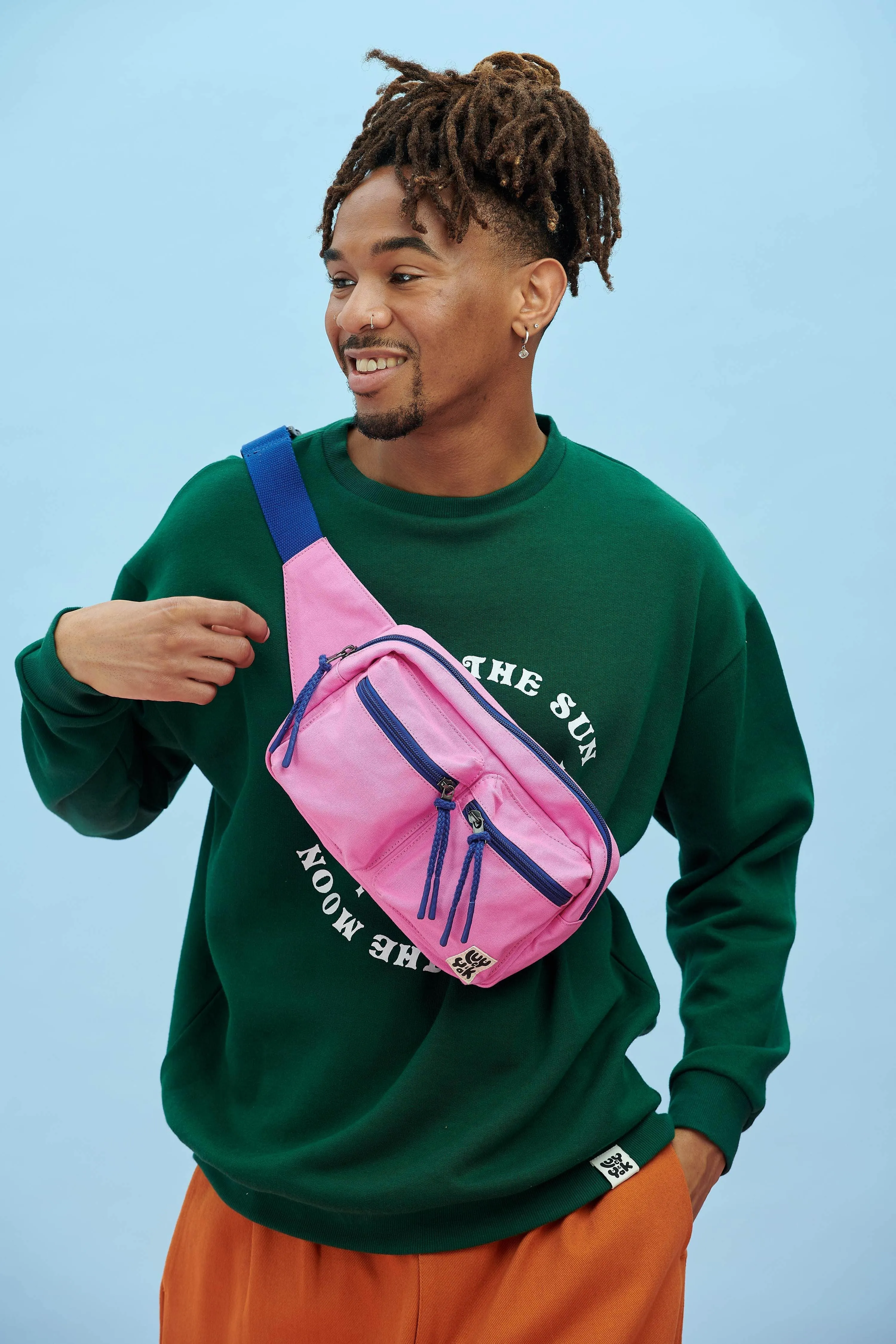 Henley Giant Bumbag in Pink & Blue sold by Lucy & Yak