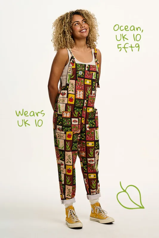 L.E. Original - Cotton Dungarees in Artist Print by Esmé Taylor sold by Lucy & Yak
