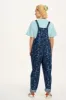 Original - Denim Dungaree in Mid Wash Floral Lasering sold by Lucy & Yak