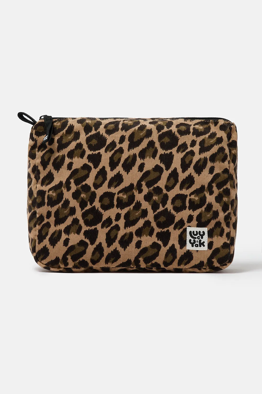 Malina - Corduroy Washbag in Leopard Print sold by Lucy & Yak product image thumbnail 2