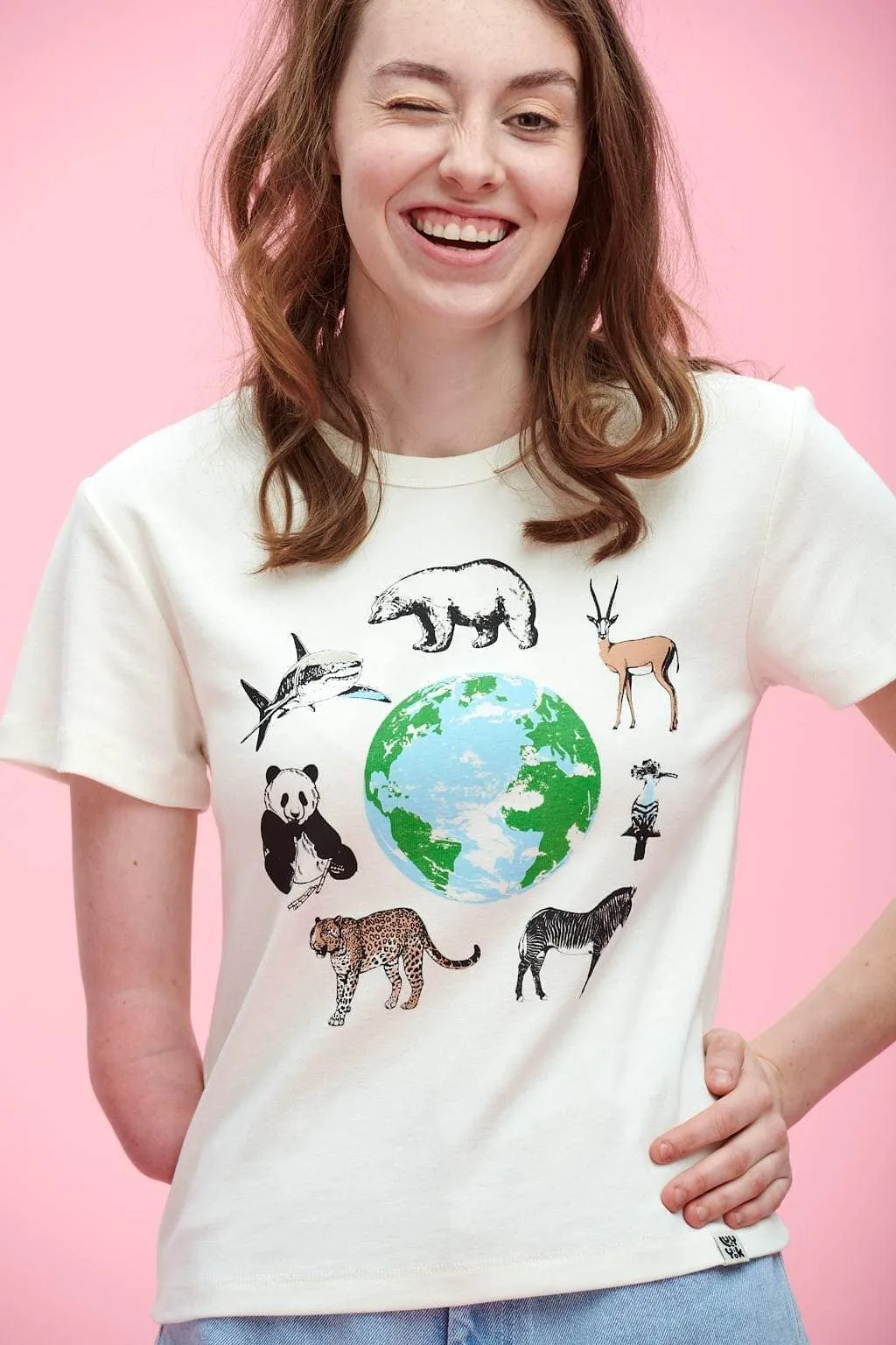 Maya - Cotton Tee in Animal Print sold by Lucy & Yak product image thumbnail 4