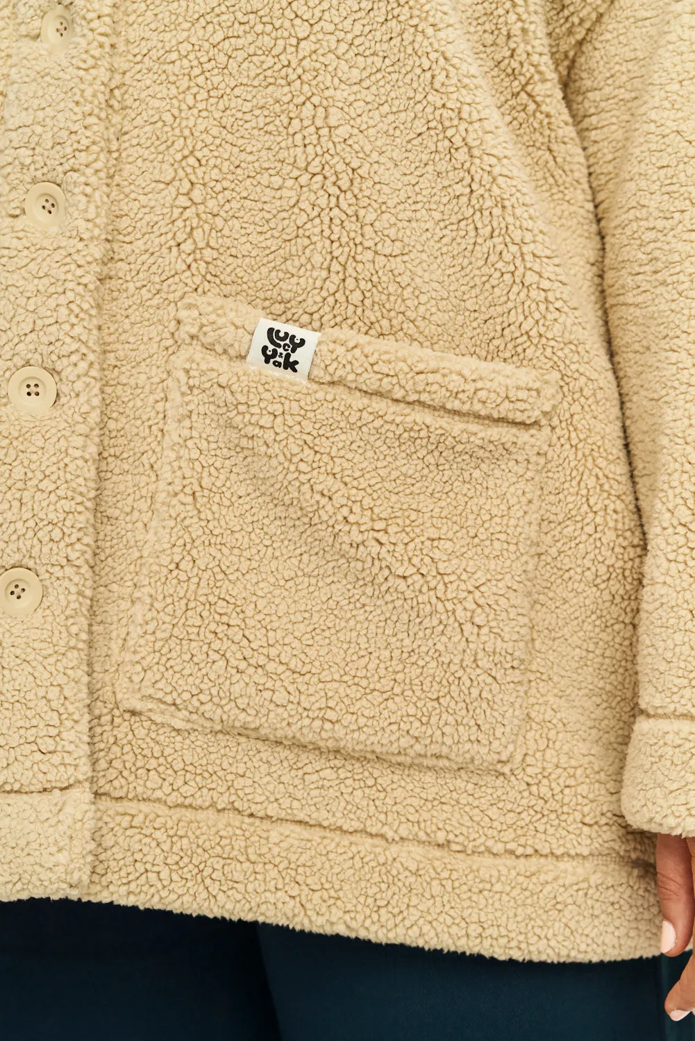 Rhoden - Fleece Jacket in Barley sold by Lucy & Yak product image thumbnail 3