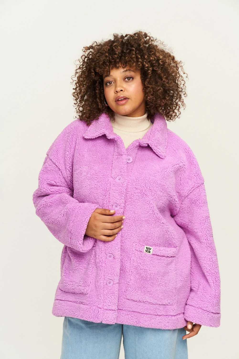 Rhoden - Fleece Jacket in Lilac sold by Lucy & Yak product image thumbnail 4