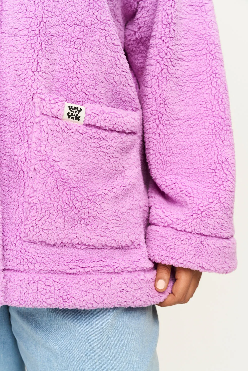 Rhoden - Fleece Jacket in Lilac sold by Lucy & Yak product image thumbnail 5