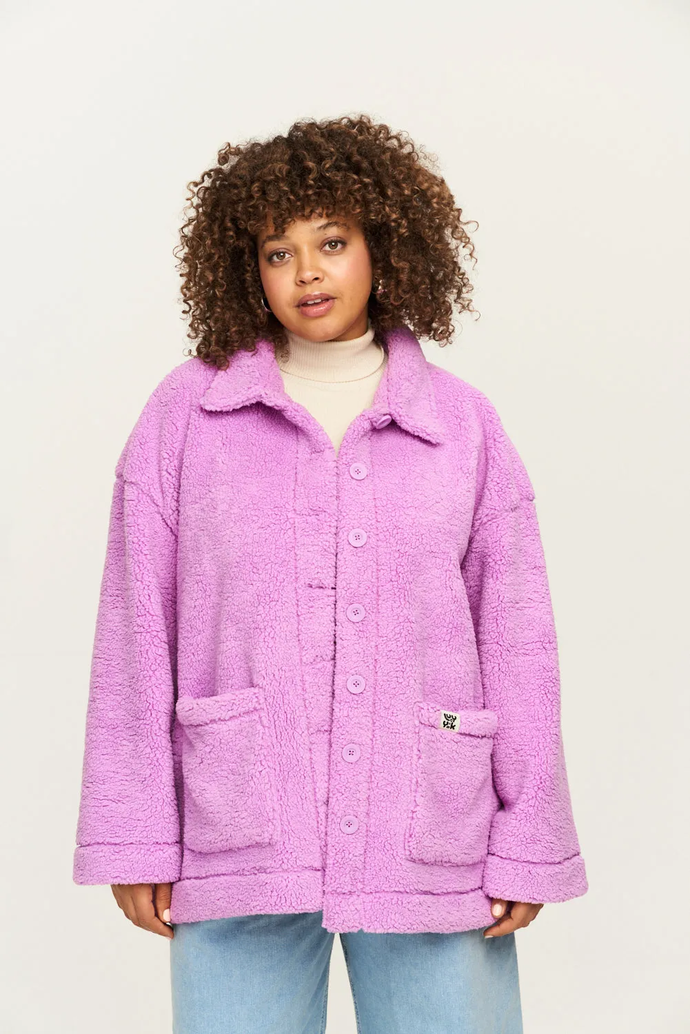 Rhoden - Fleece Jacket in Lilac sold by Lucy & Yak