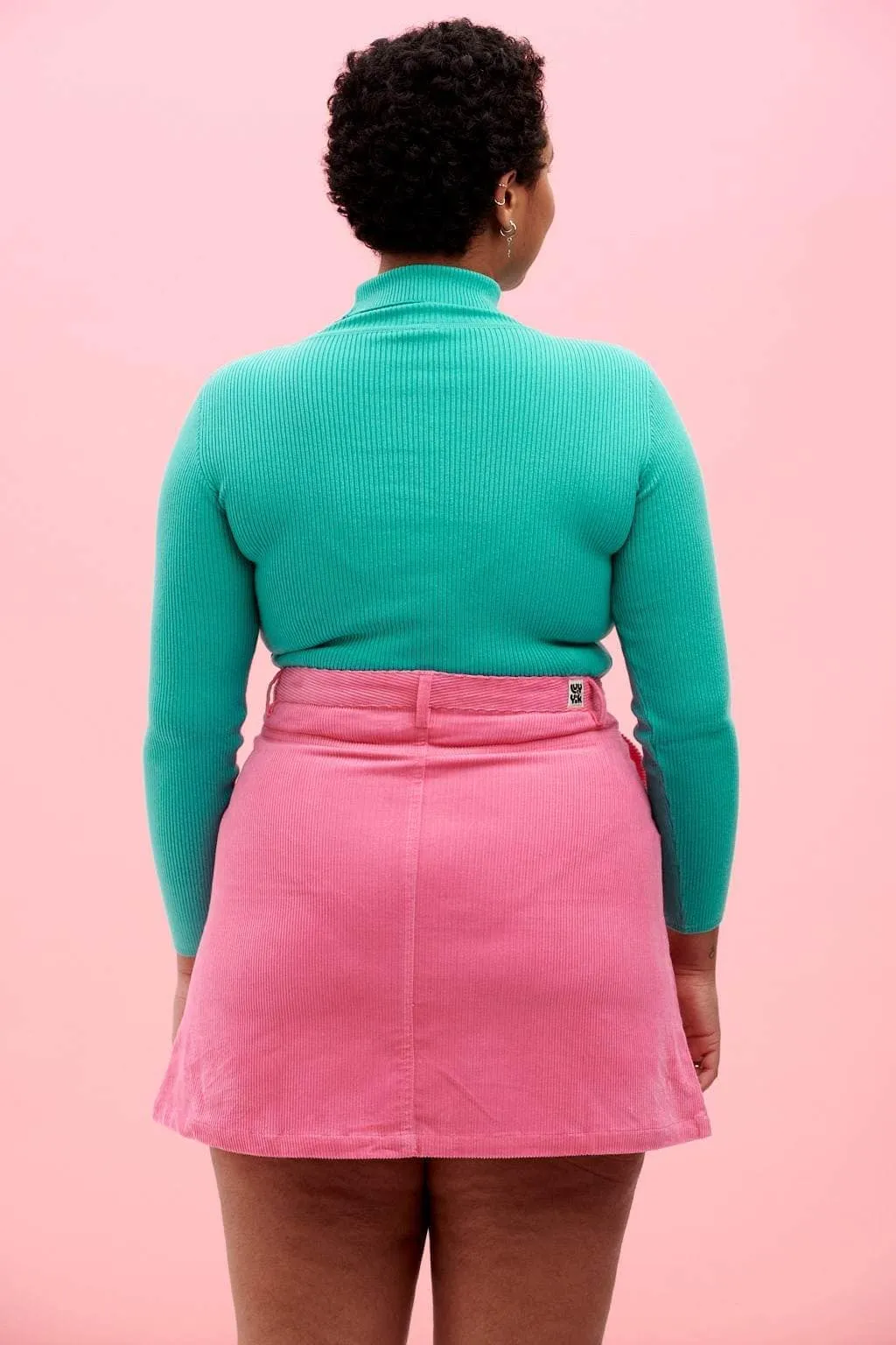 Blair - Corduroy Skirt in Double Bubble Pink sold by Lucy & Yak product image thumbnail 5