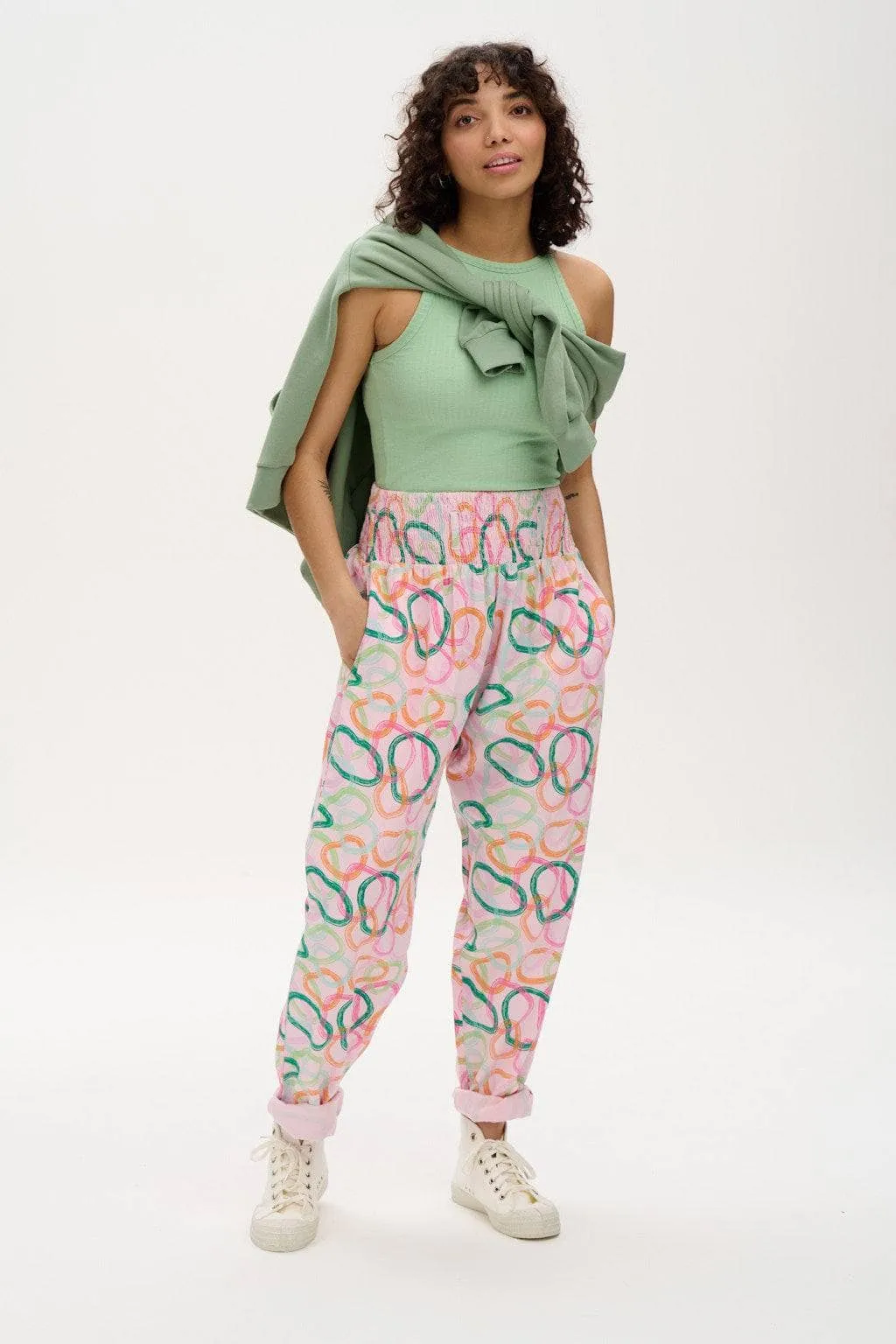 Alexa - Cotton Trousers in Jesse Print sold by Lucy & Yak