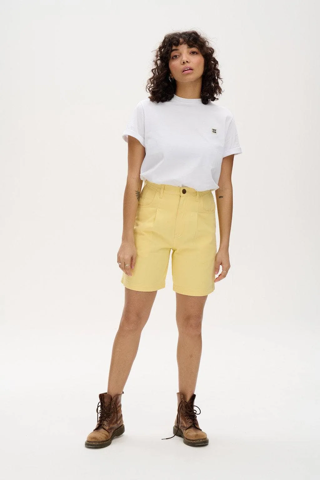 Bonnie - Cotton Short in Buttercup Yellow sold by Lucy & Yak product image thumbnail 2