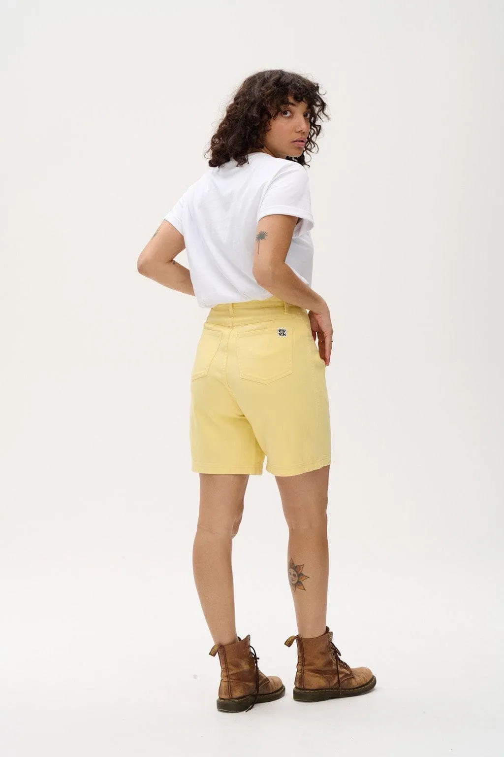 Bonnie - Cotton Short in Buttercup Yellow sold by Lucy & Yak product image thumbnail 5