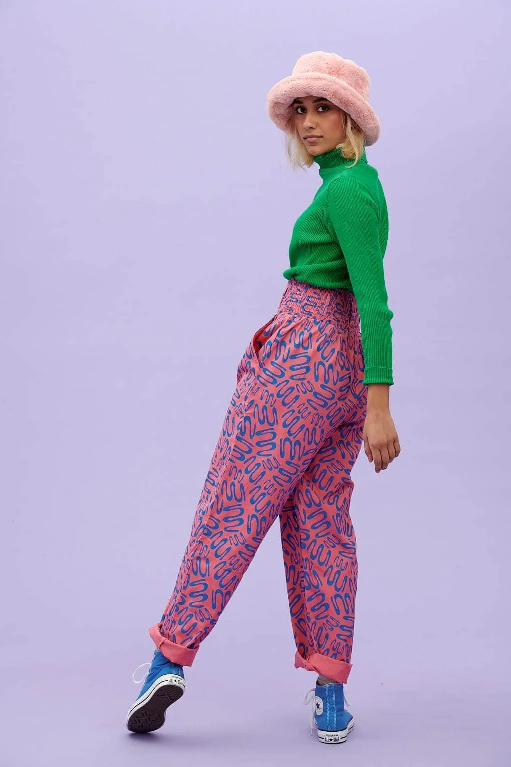 Kia - Cotton Trousers in Rene Print (Old Fit) sold by Lucy & Yak product image thumbnail 3