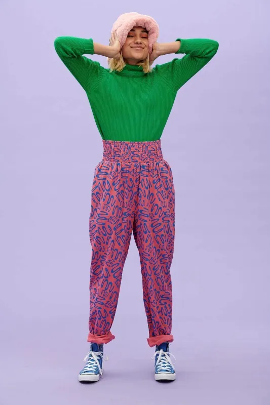 Kia - Cotton Trousers in Rene Print (Old Fit) sold by Lucy & Yak