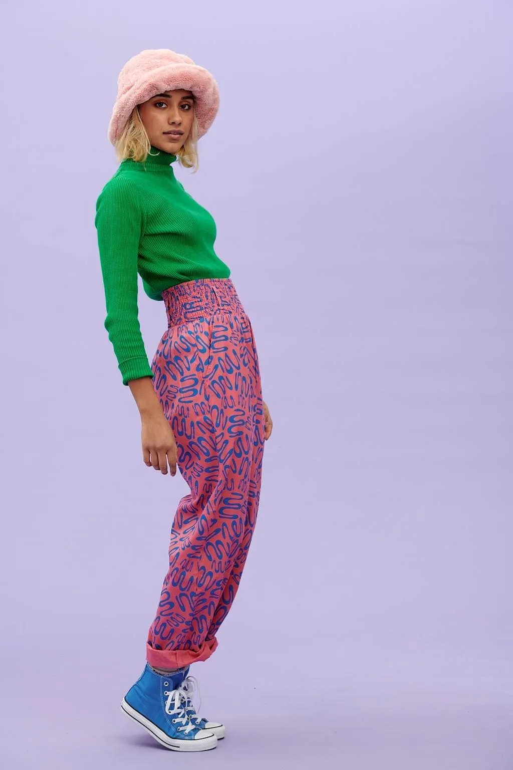 Kia - Cotton Trousers in Rene Print (Old Fit) sold by Lucy & Yak product image thumbnail 2