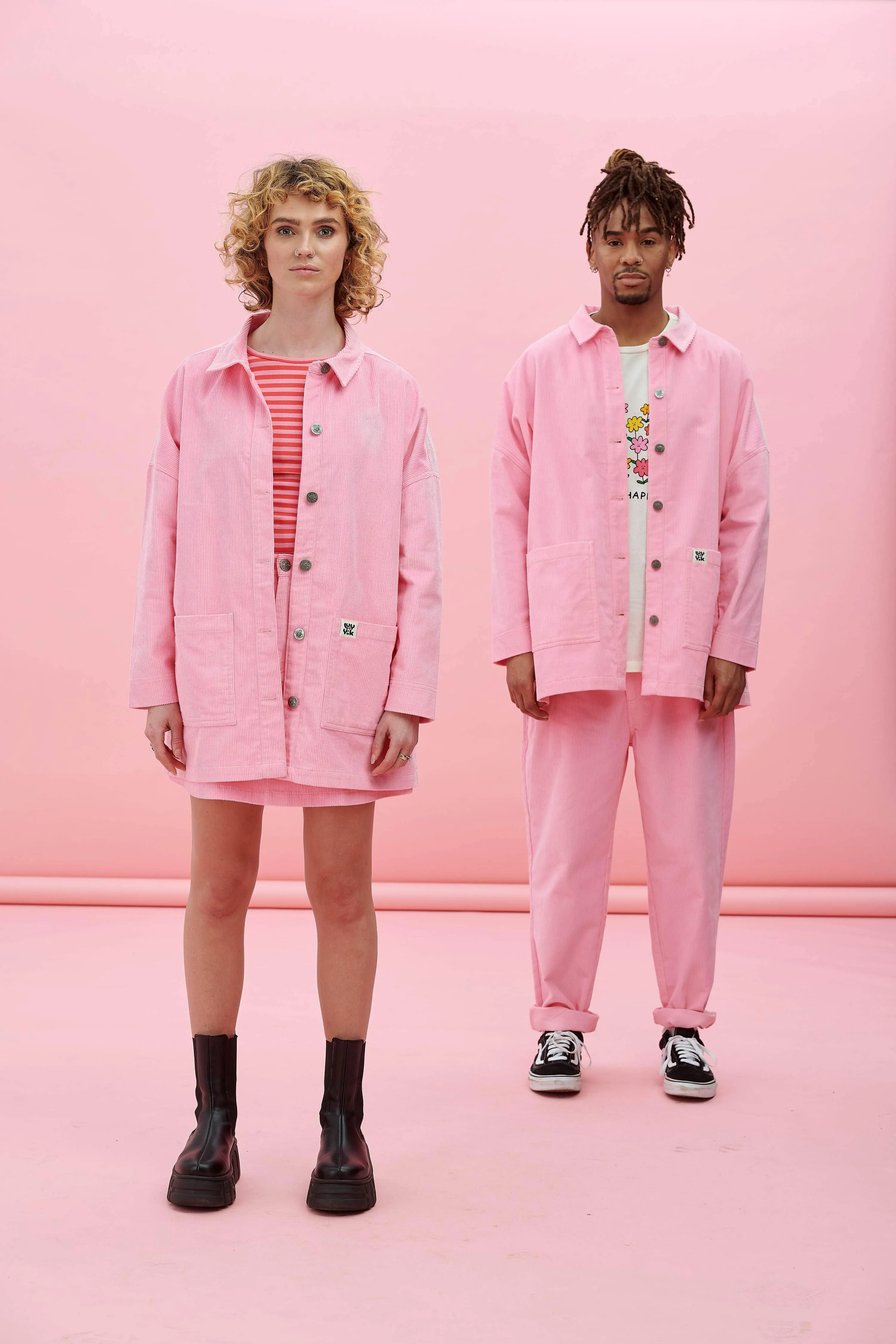 Kathy Organic Corduroy Jacket in Prism Pink sold by Lucy & Yak product image thumbnail 3