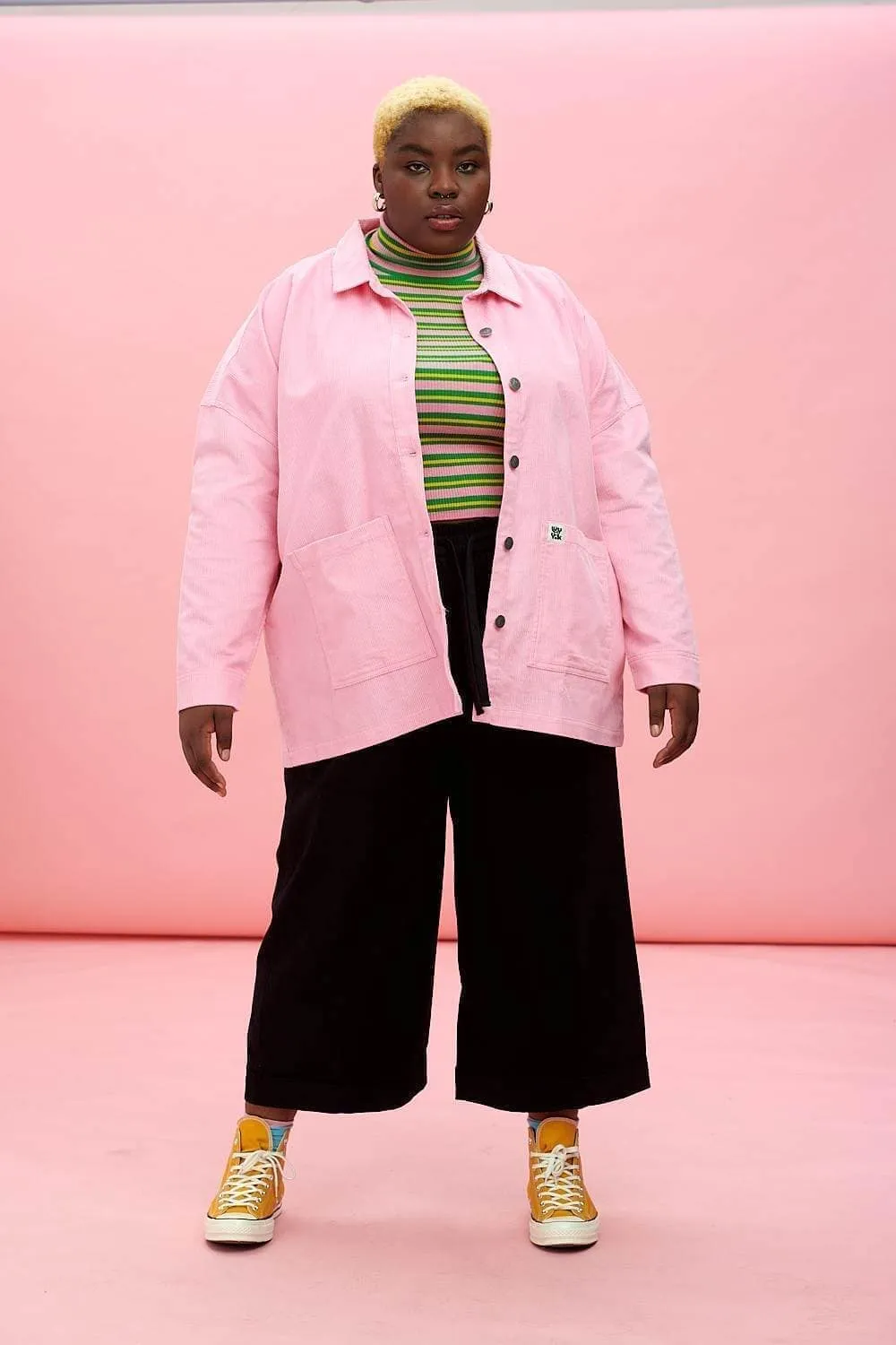 Kathy Organic Corduroy Jacket in Prism Pink sold by Lucy & Yak product image thumbnail 4