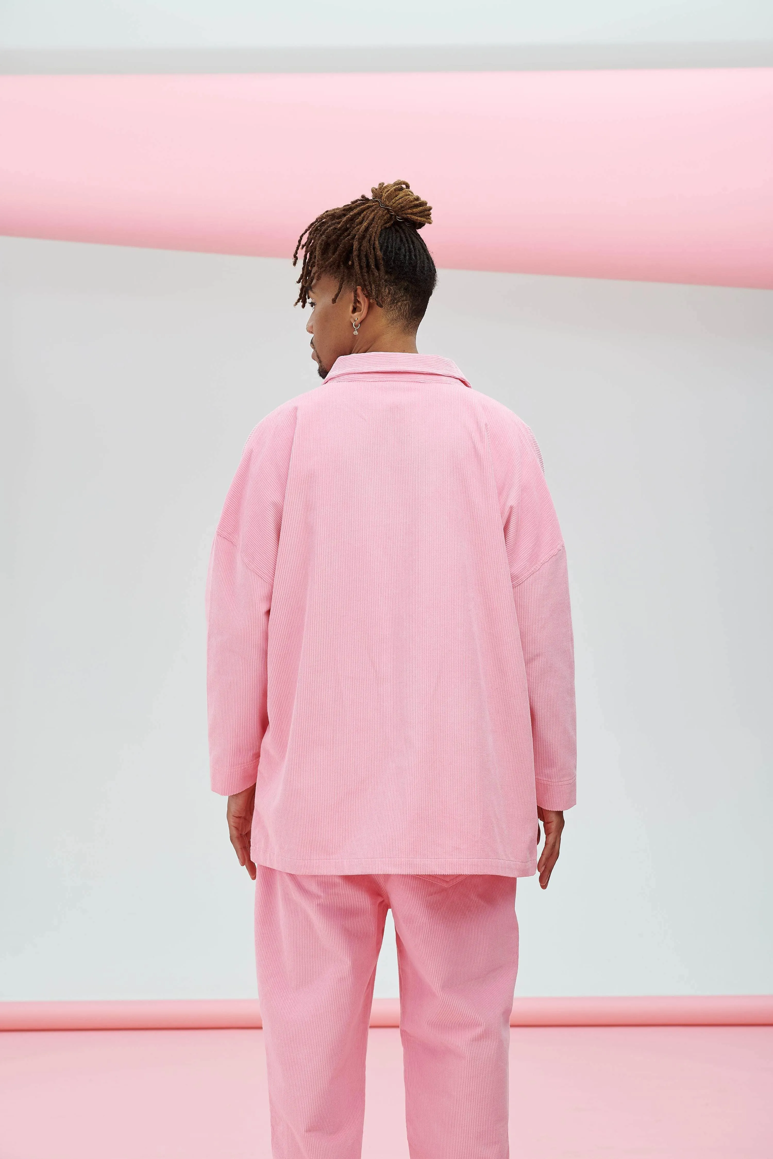 Kathy Organic Corduroy Jacket in Prism Pink sold by Lucy & Yak product image thumbnail 5