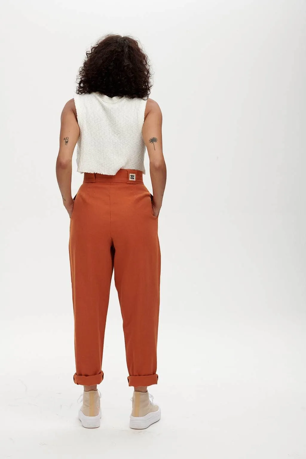 Addison - Cotton Jeans in Maple Orange (Old Fit) sold by Lucy & Yak product image thumbnail 3