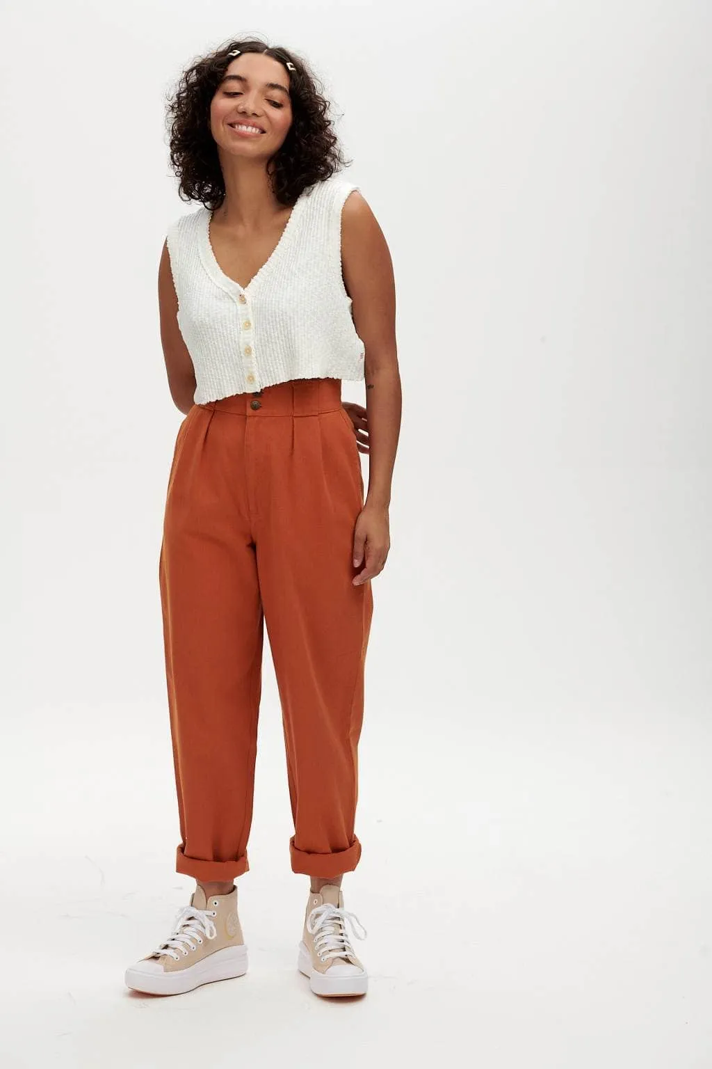 Addison - Cotton Jeans in Maple Orange (Old Fit) sold by Lucy & Yak product image thumbnail 4