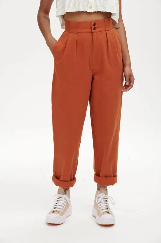 Addison - Cotton Jeans in Maple Orange (Old Fit) sold by Lucy & Yak