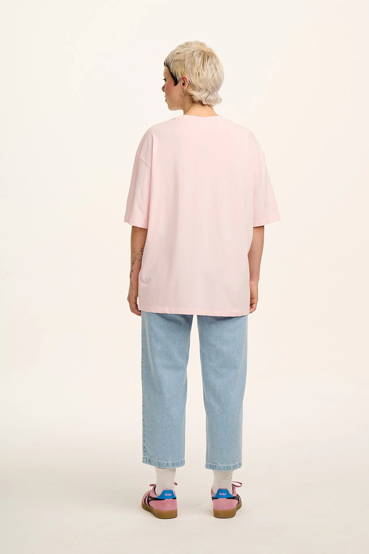 L.E Benny - Oversized Cotton T-Shirt in Cat Print sold by Lucy & Yak product image thumbnail 4