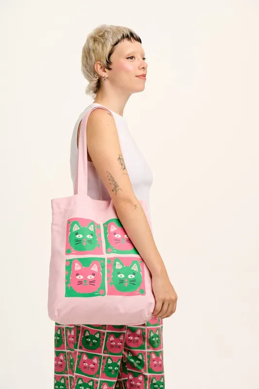 L.E Felix - Cotton Tote Bag with Cat Print sold by Lucy & Yak