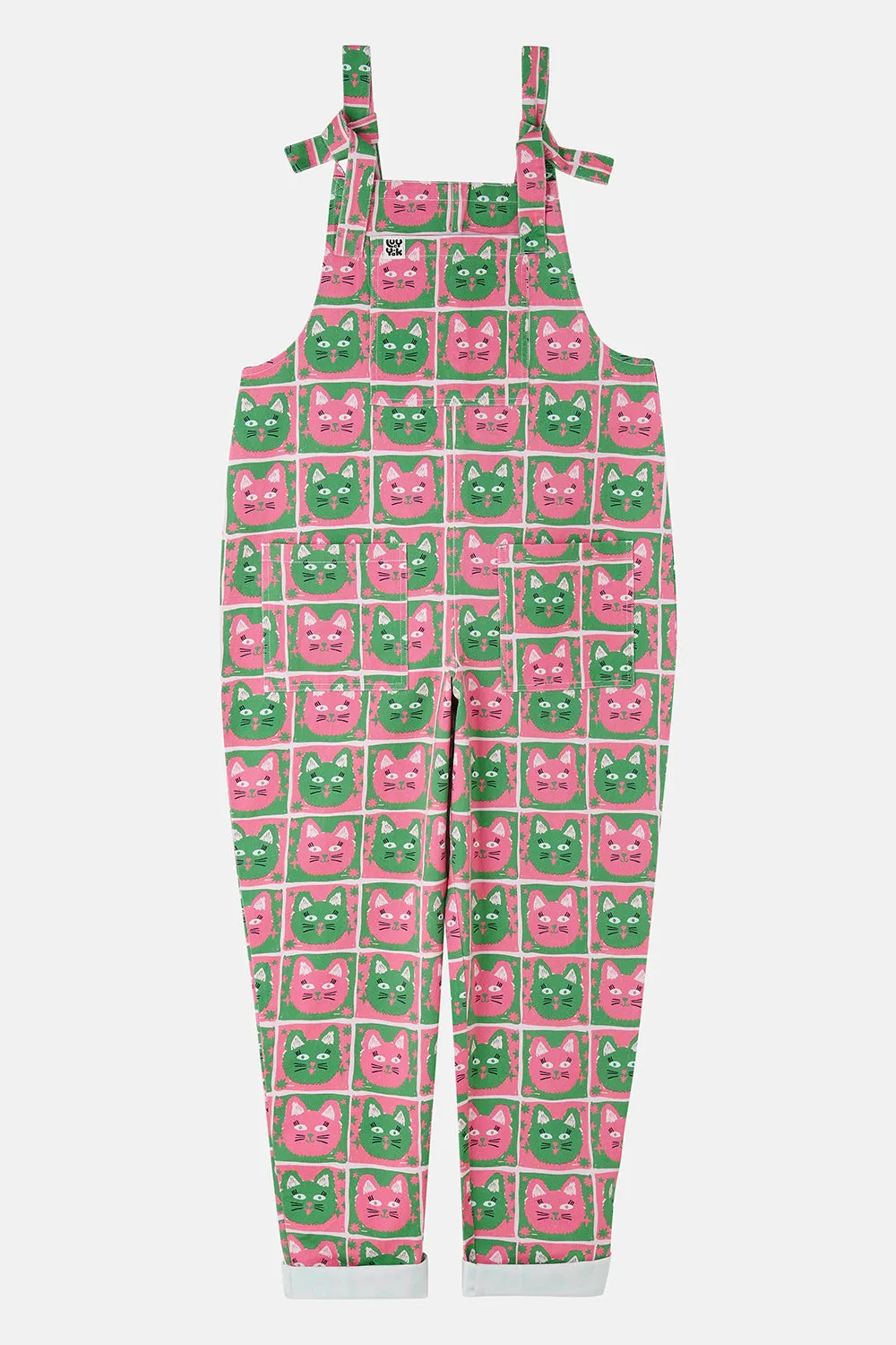 L.E Original - Cotton Dungarees in Cat Print sold by Lucy & Yak product image thumbnail 5