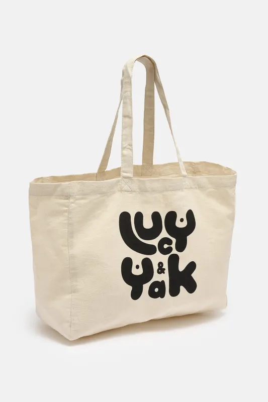 Large Tote Bag in Ecru sold by Lucy & Yak