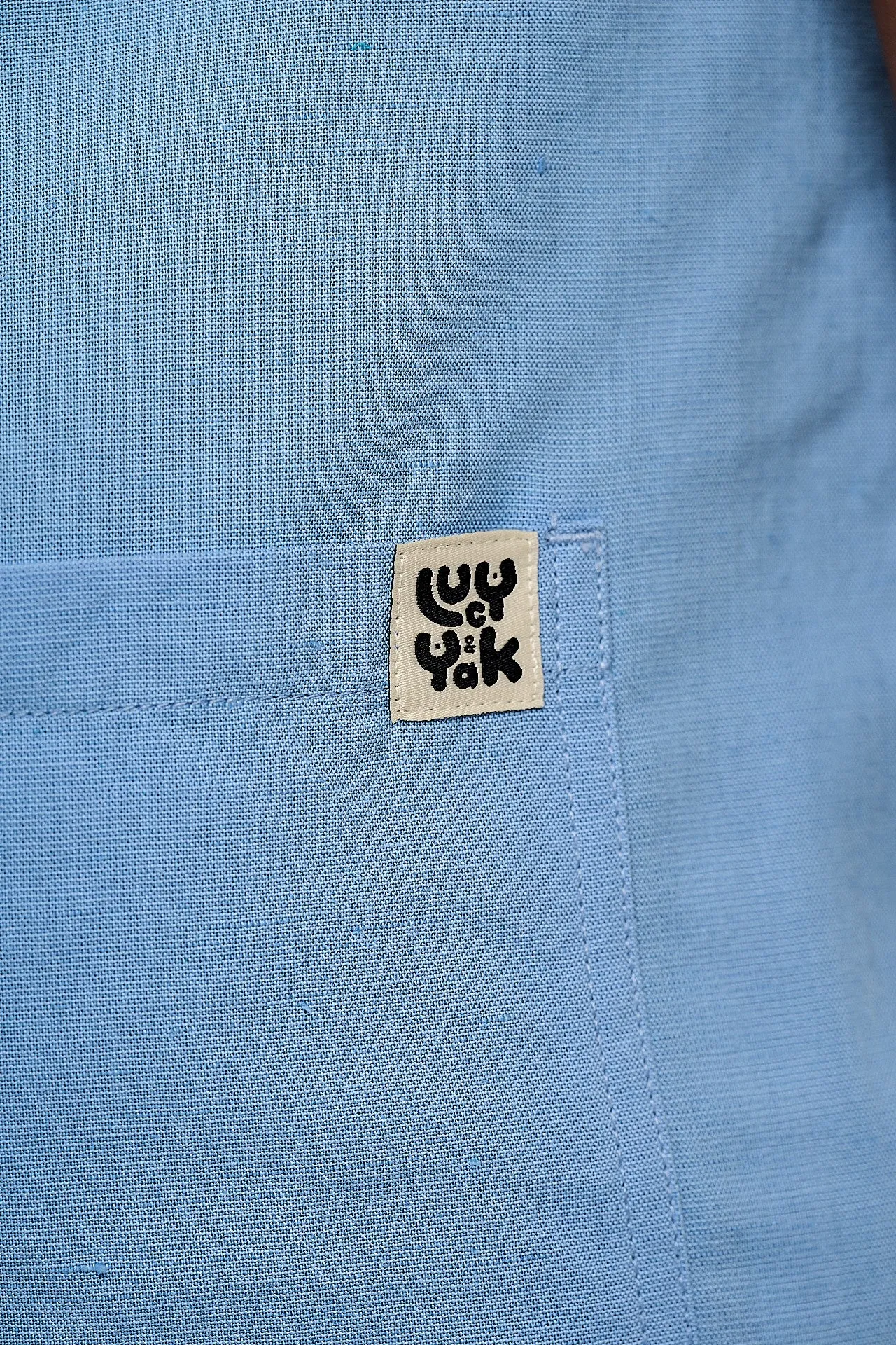 Ren - Cotton & Linen Playsuit in Blue sold by Lucy & Yak product image thumbnail 5