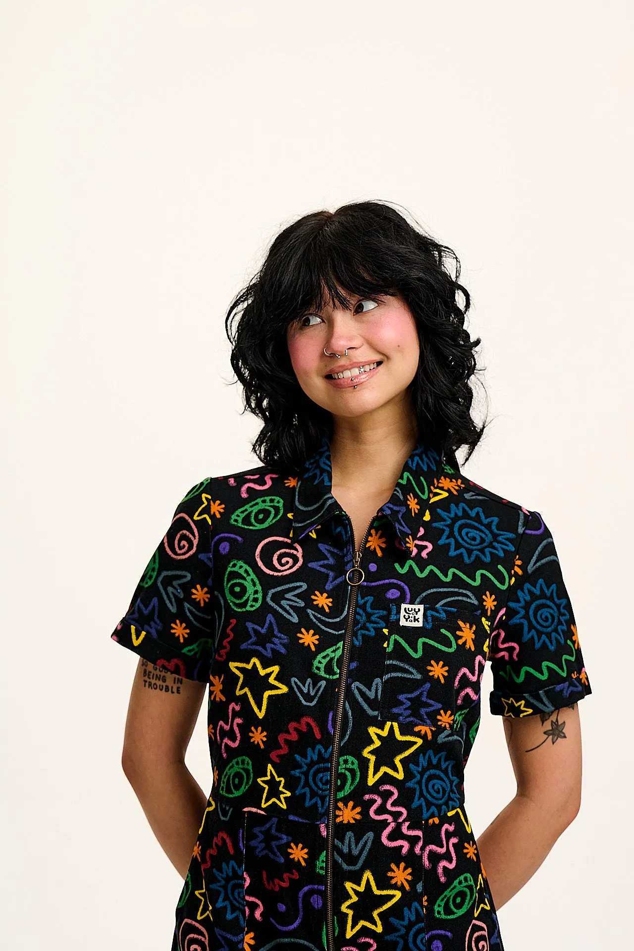 Ragan - Cotton Jumpsuit in Apollo Print sold by Lucy & Yak product image thumbnail 2