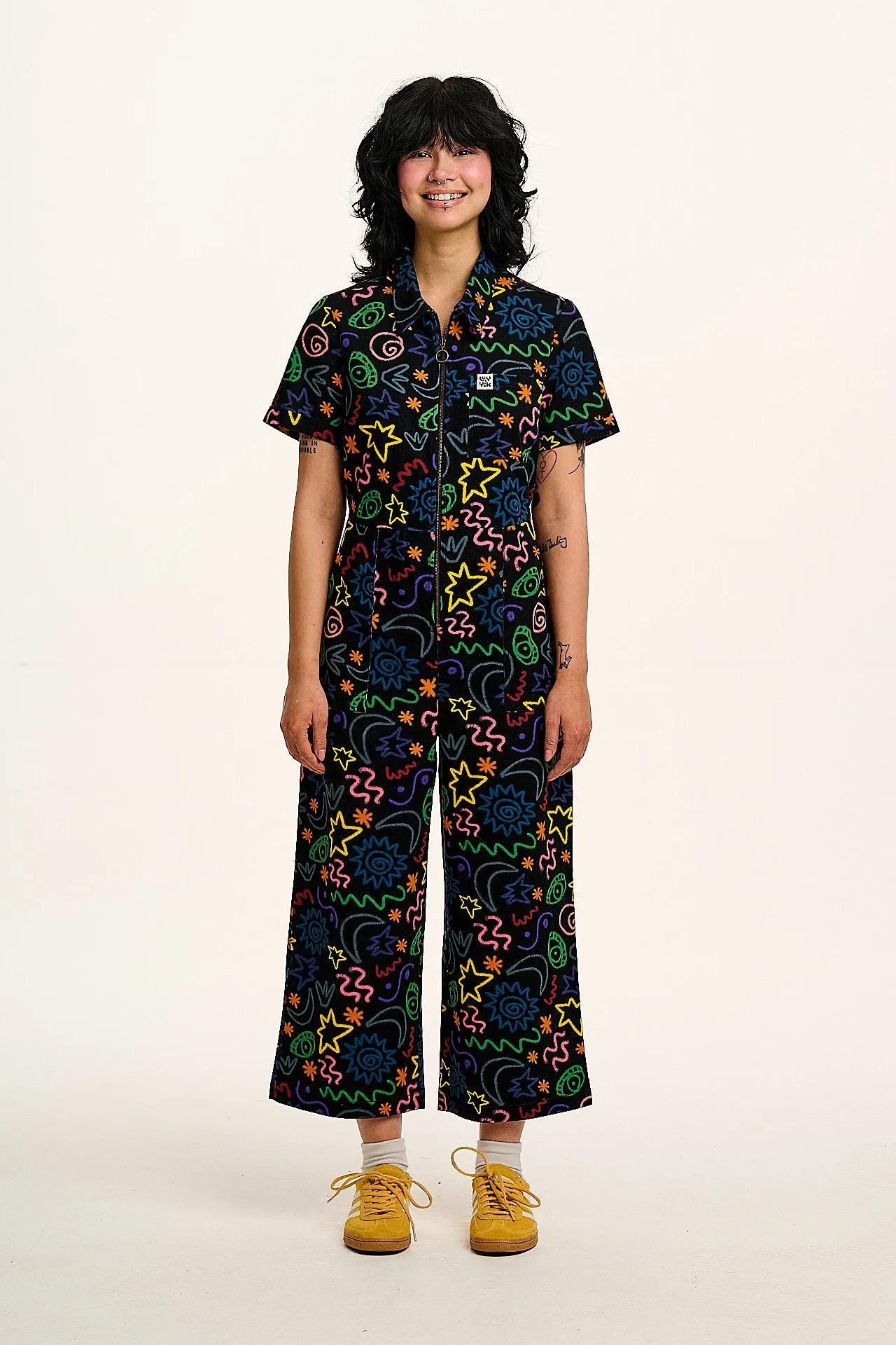 Ragan - Cotton Jumpsuit in Apollo Print sold by Lucy & Yak