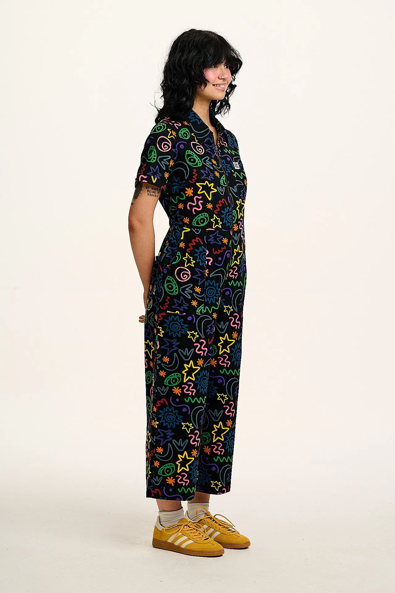 Ragan - Cotton Jumpsuit in Apollo Print sold by Lucy & Yak product image thumbnail 3