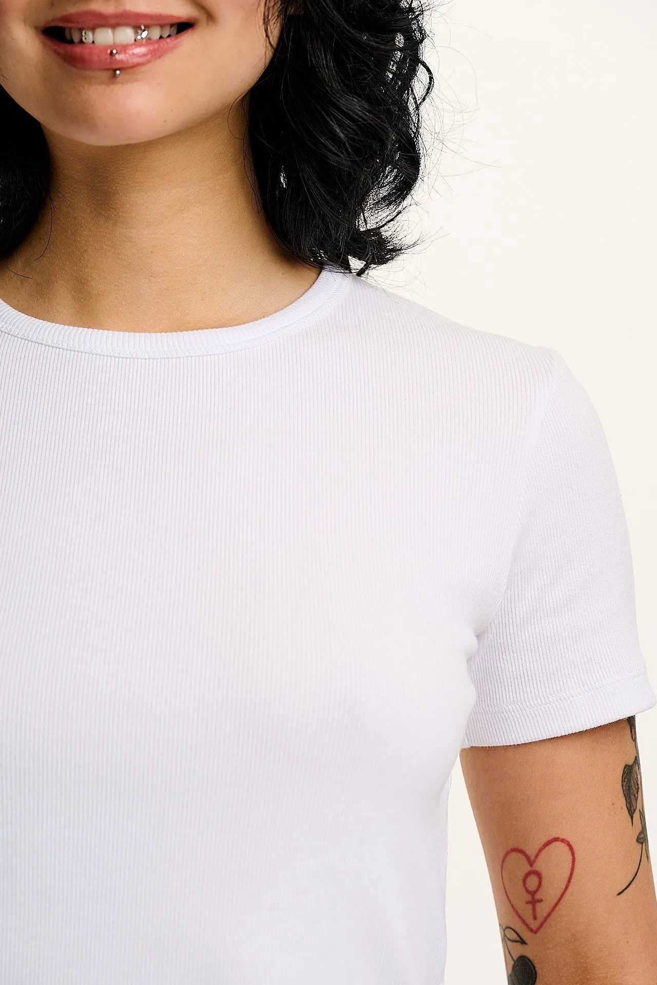 Gracie - Cotton T-Shirt in White sold by Lucy & Yak product image thumbnail 3