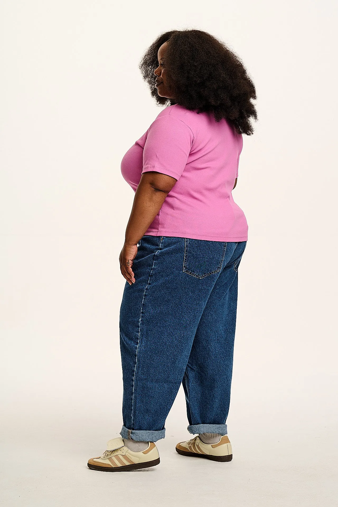 Gracie - Cotton T-Shirt in Opera Mauve Pink sold by Lucy & Yak product image thumbnail 4