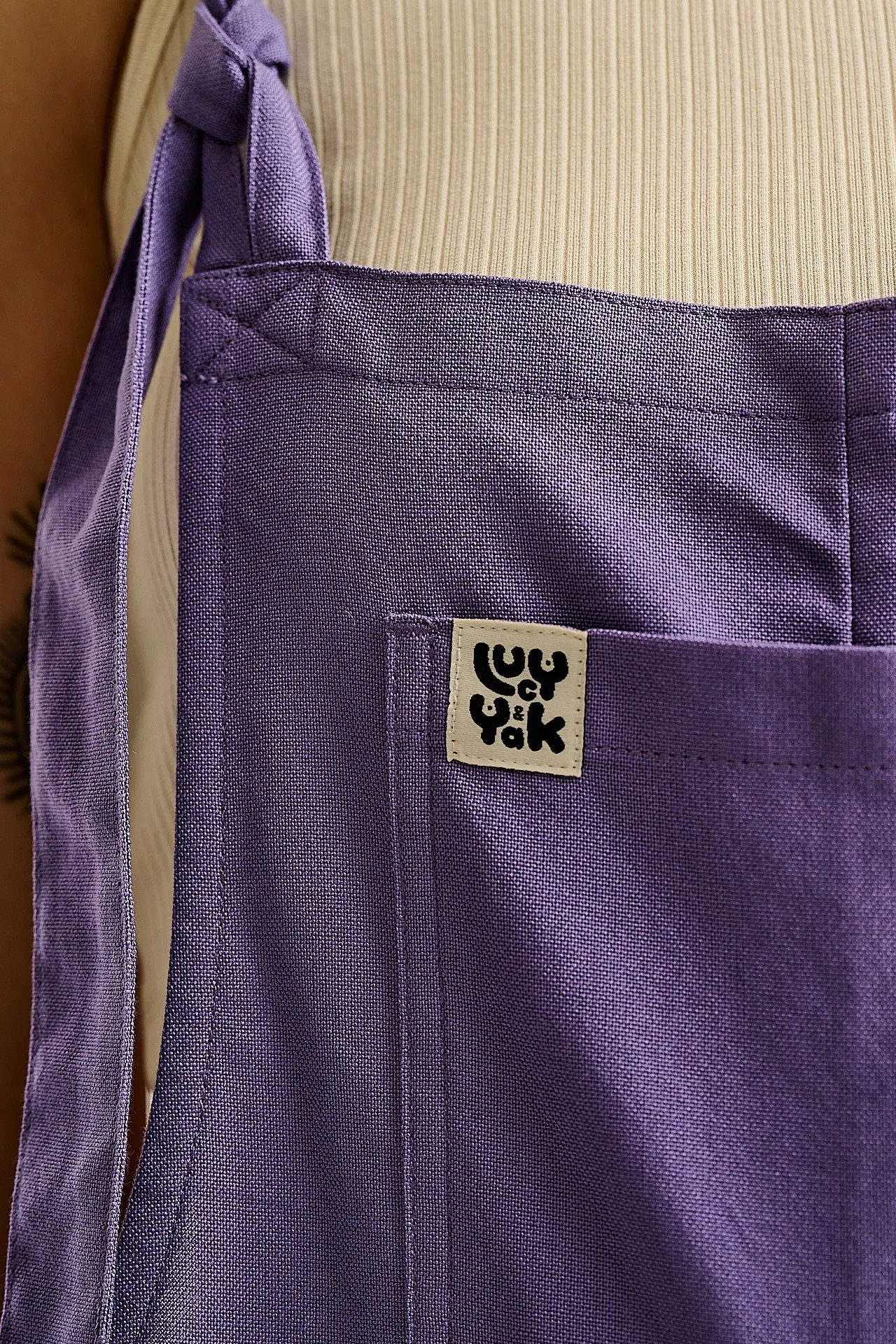 Una - Cotton Dungarees in Purple sold by Lucy & Yak product image thumbnail 2