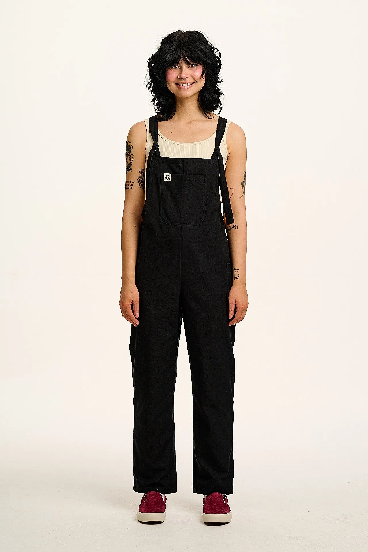Una - Cotton Dungarees in Black sold by Lucy & Yak product image thumbnail 5