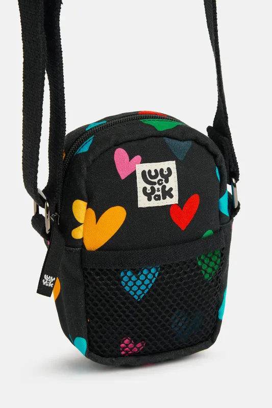 Brady - Crossbody Bag in Multi Cupid Print sold by Lucy & Yak