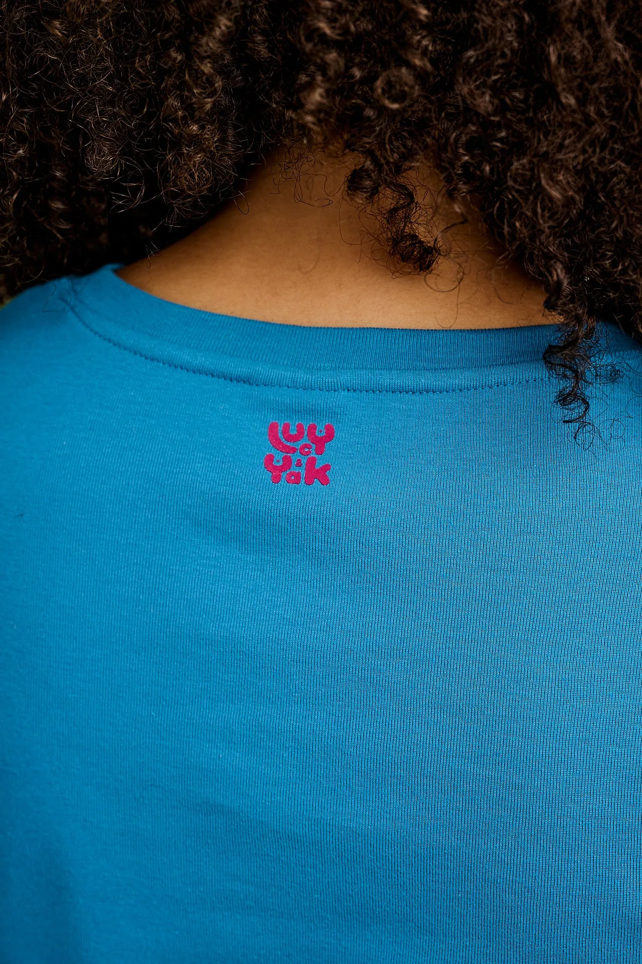 Hansel - Long Sleeve Cotton Crop Top in Pink, Blue & Green sold by Lucy & Yak product image thumbnail 5