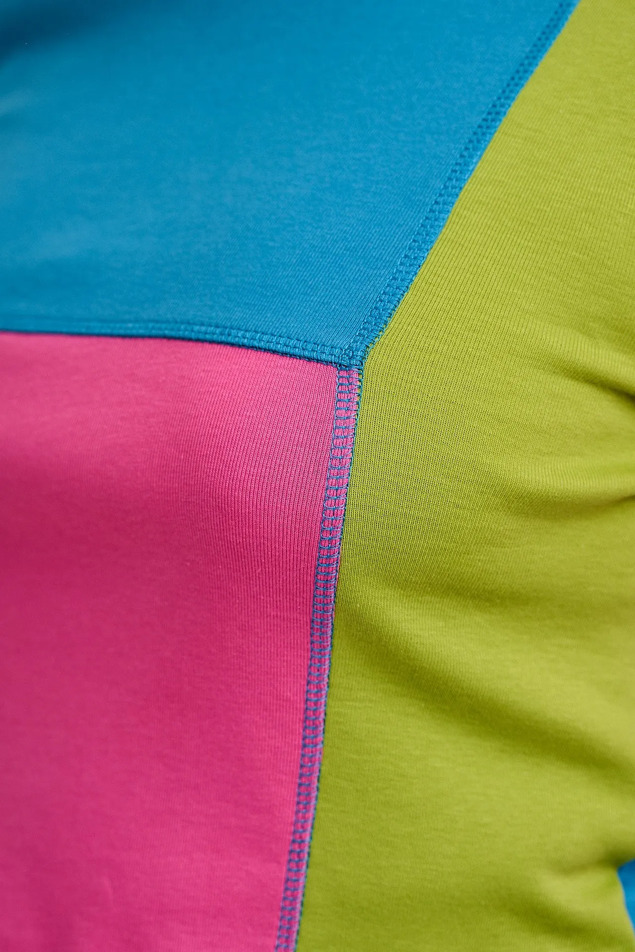Hansel - Long Sleeve Cotton Crop Top in Pink, Blue & Green sold by Lucy & Yak product image thumbnail 4