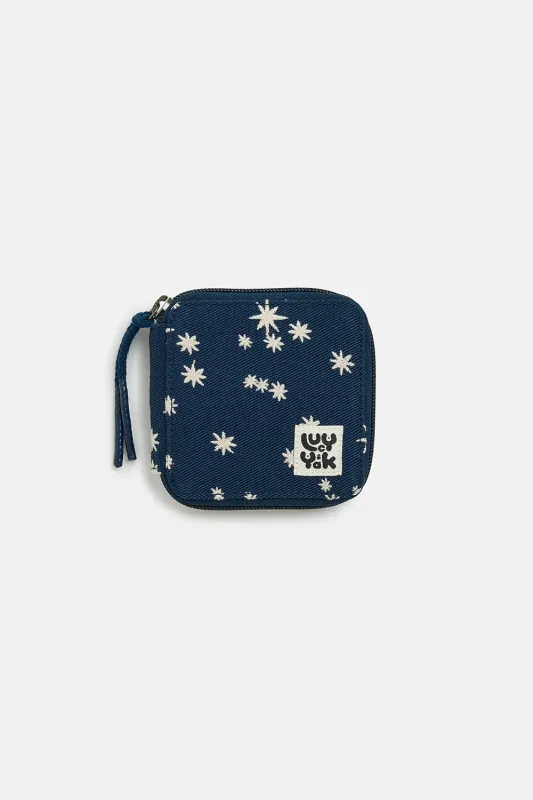 Eve - Purse in Navy with Star Embroidery made by Lucy & Yak