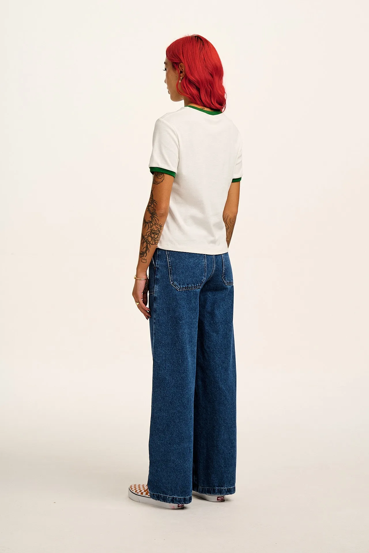 Maya - Cotton Tee in Flower Placement Print sold by Lucy & Yak product image thumbnail 5