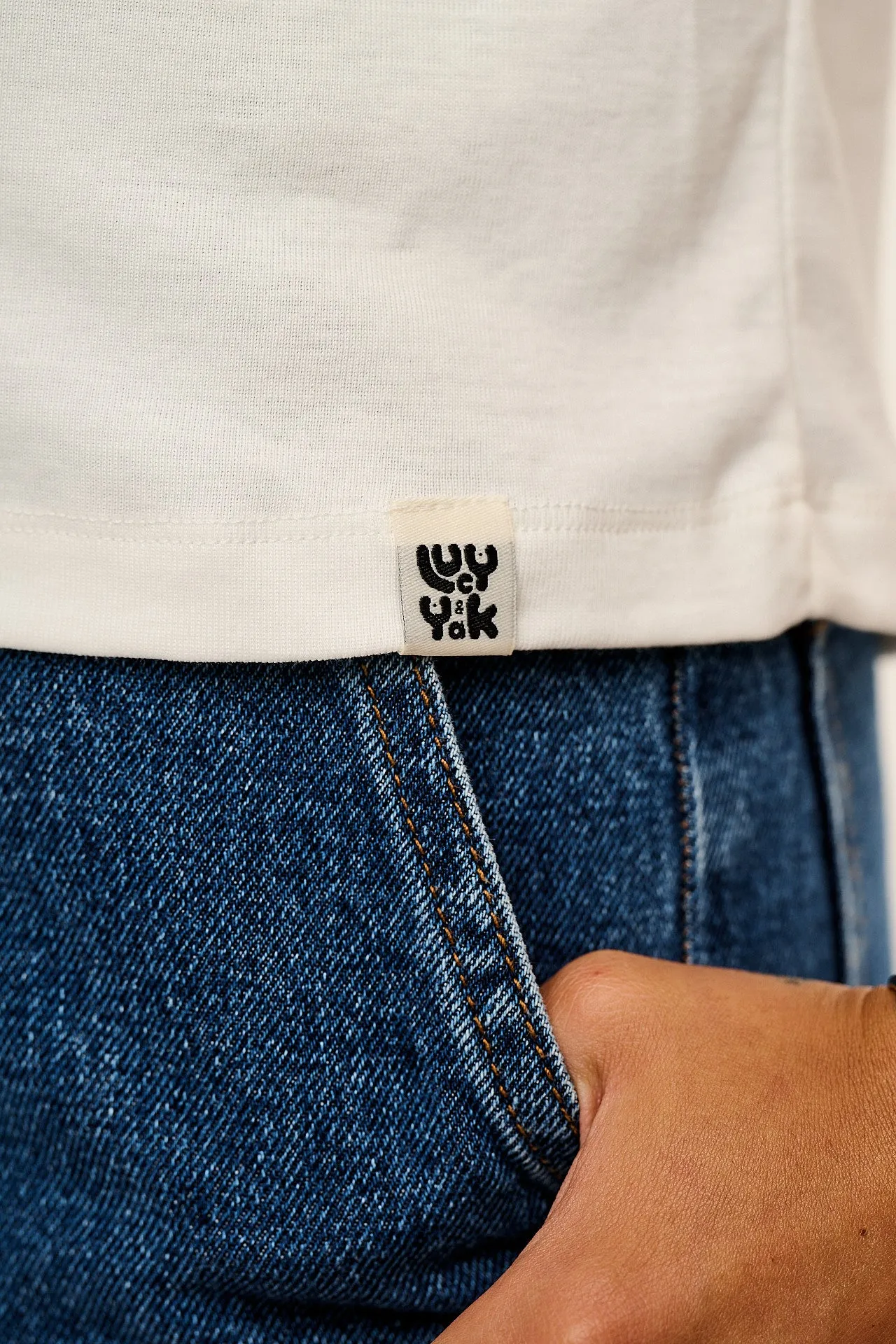 Maya - Cotton Tee in Flower Placement Print sold by Lucy & Yak product image thumbnail 4