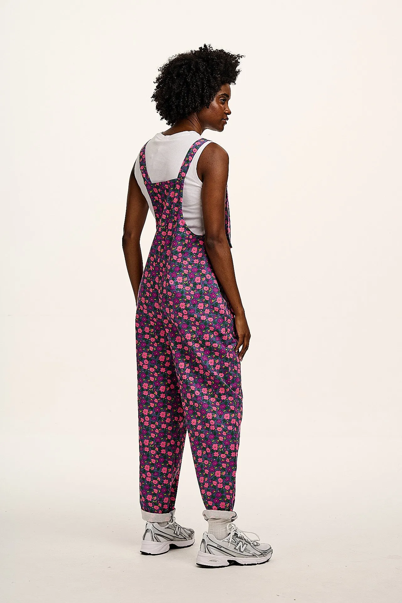 Original - Cotton Dungarees in Purple Ditsy Floral Print sold by Lucy & Yak product image thumbnail 5