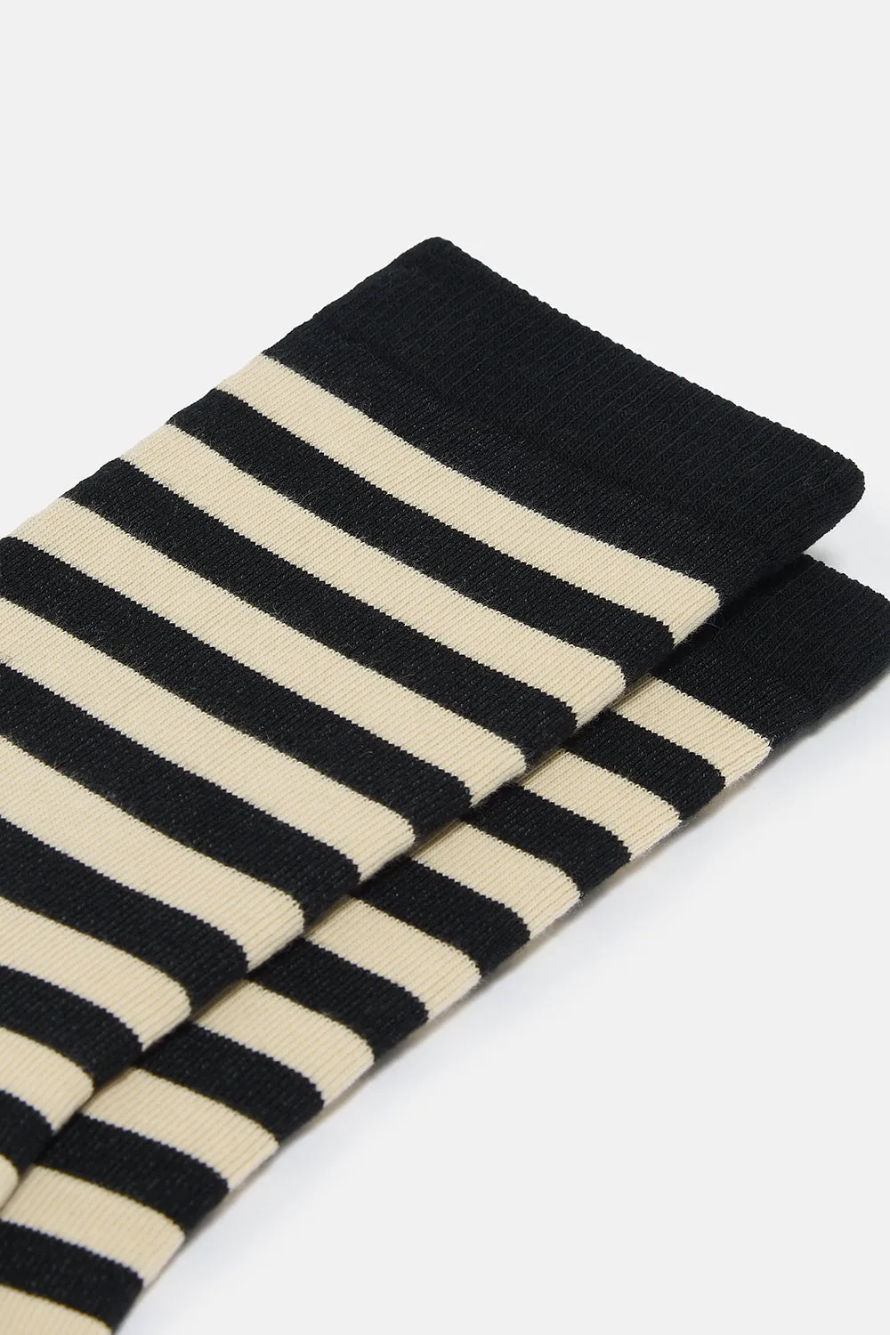 JoJo - Cotton Socks in Black & Ecru Stripe sold by Lucy & Yak product image thumbnail 2