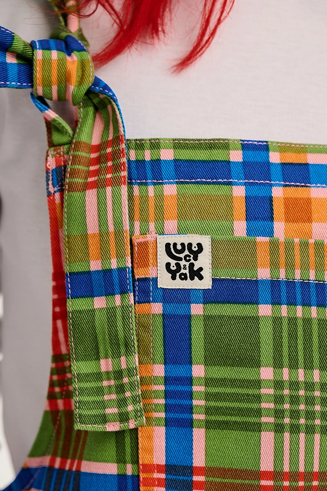 Mini Pini - Cotton Dress in Kitchen Check sold by Lucy & Yak product image thumbnail 2