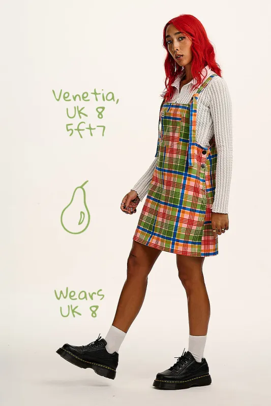 Mini Pini - Cotton Dress in Kitchen Check sold by Lucy & Yak