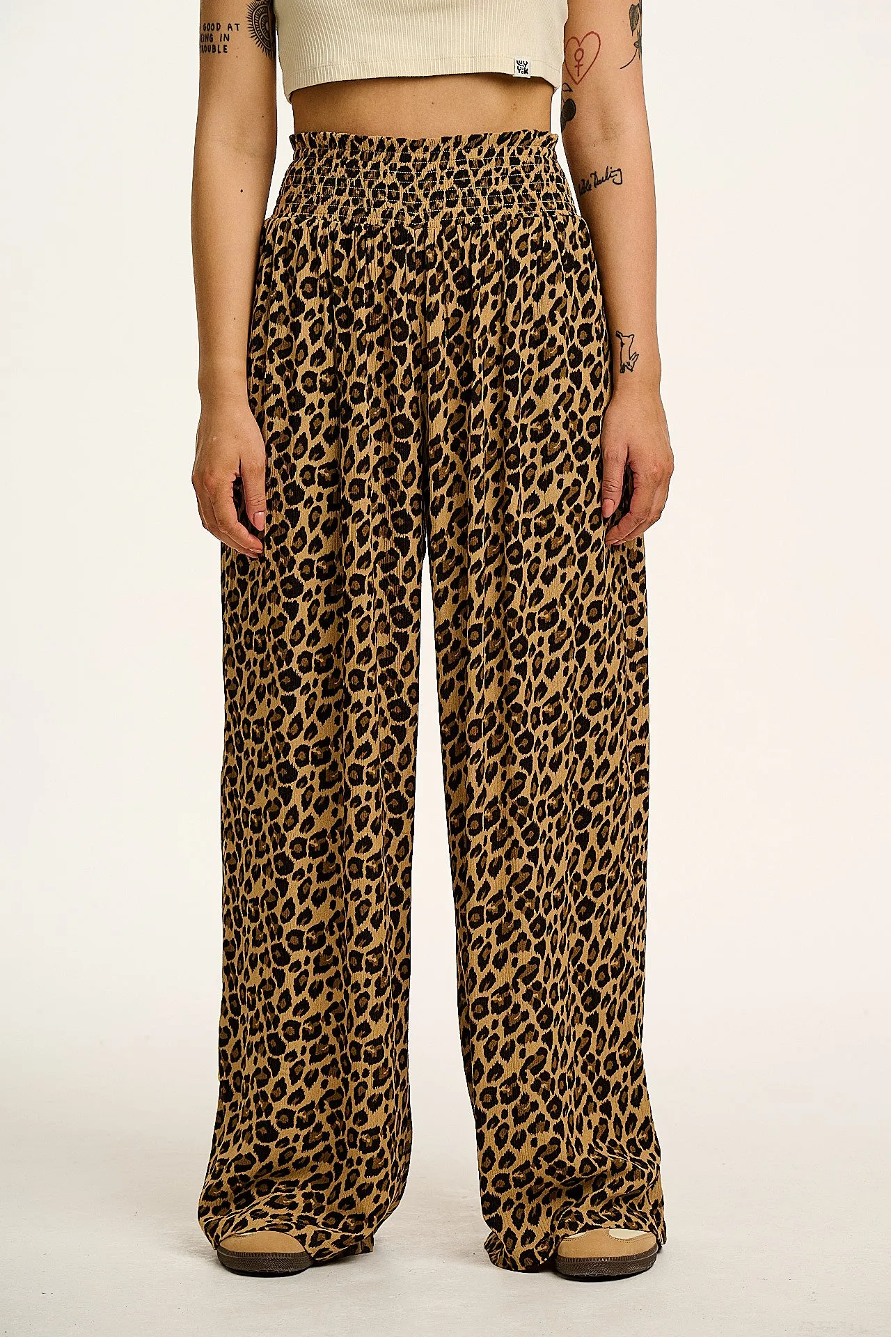 Jody - Trousers in Leopard Print sold by Lucy & Yak product image thumbnail 2