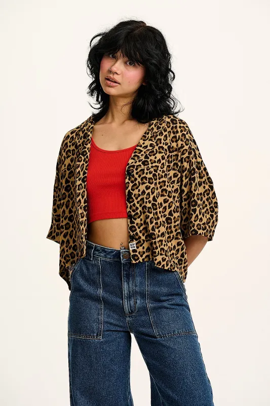 Alfie - Short Sleeve Shirt in Leopard Print sold by Lucy & Yak