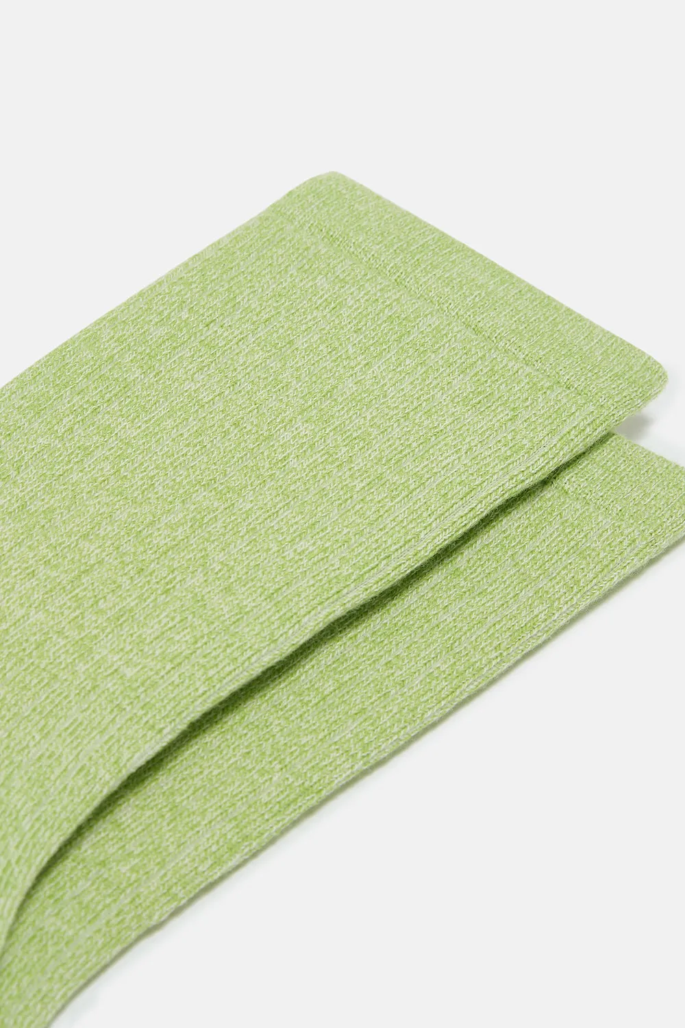 Sienna - Thick Cotton socks in Lima Bean Green Marl sold by Lucy & Yak product image thumbnail 2