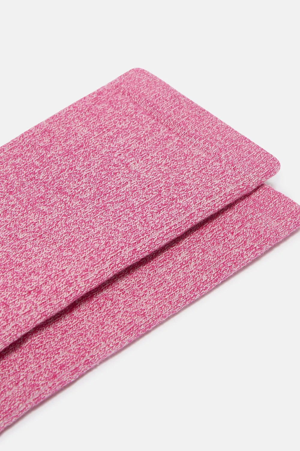 Sienna - Thick Cotton socks in Dark Pink Marl sold by Lucy & Yak product image thumbnail 2