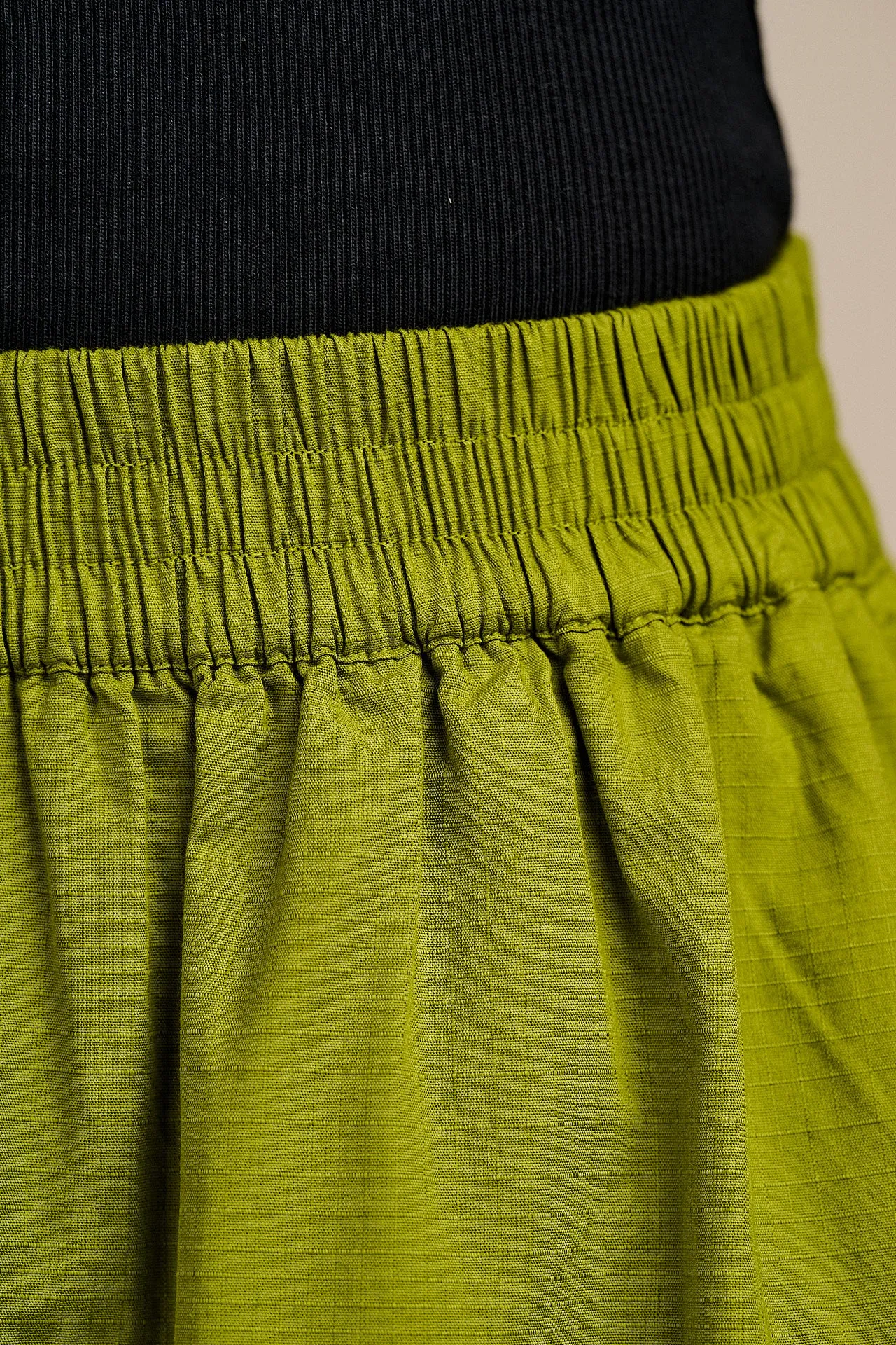 Dakota - Midi Skirt in Lima Bean Green sold by Lucy & Yak product image thumbnail 5