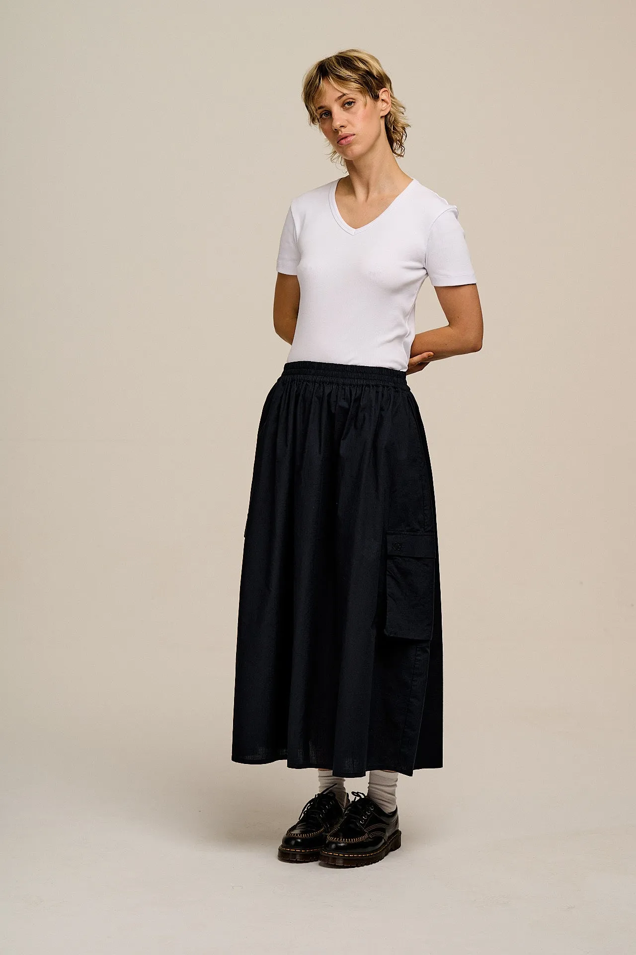 Dakota - Midi Skirt in Black sold by Lucy & Yak product image thumbnail 5